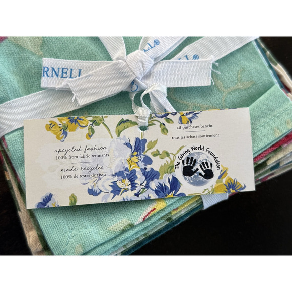 APRIL CORNELL Assorted Cocktail Napkins Set of 6 Lovely Floral Collection NWT - Picture 3 of 13